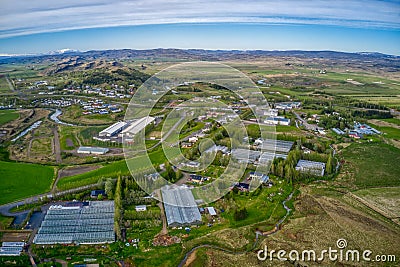 Aerial View of FluÌÃ°ir in the Interior of Iceland Stock Photo